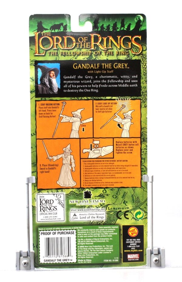 Gandalf the Grey (with light-up staff) Green Trilogy Card-1