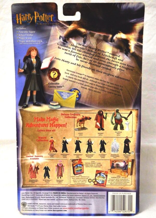 Gryffindor Hermione “A Most Powerful Witch In Training”! (Harry Potter And The Sorerer’s Stone “Wizard Collection” Series-1) “Rare-Vintage” (2001)