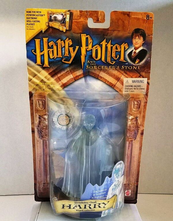 Invisibility Cloak Harry “The Power To Go Anywhere At Hogwarts”! (Harry Potter And The Sorerer’s Stone “Wizard Collection” Series-1) “Rare-Vintage” (2001)