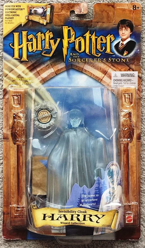Invisibility Cloak Harry “The Power To Go Anywhere At Hogwarts”! (Harry Potter And The Sorerer’s Stone “Wizard Collection” Series-1) “Rare-Vintage” (2001)