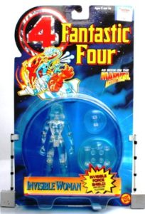 Invisible Woman - Invisible Force Shield - and Rolling Platform (clear)-1995 - Copy
