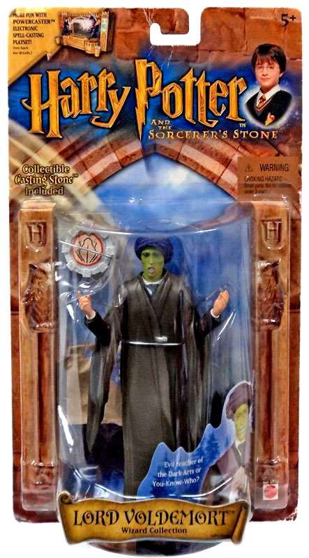 Lord Voldemort "Green-Face Gray-Casting Stone Variant"! (Harry Potter And The Sorerer’s Stone “Wizard Collection” Series-1) “Rare-Vintage” (2001)