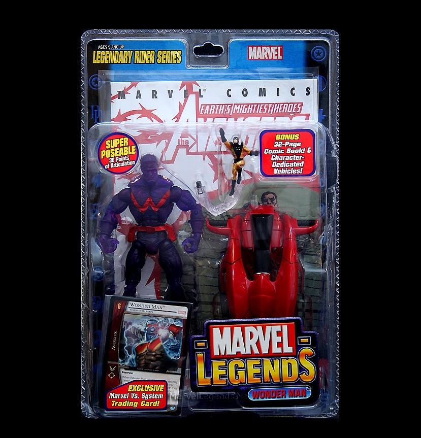 Cabra Matemático constantemente Wonder Man "Ionic Variant w/Yellowjacket" (Marvel Legends Legendary Riders  Series) “Rare-Vintage” (Series-11) 2005 » Now And Then Collectibles