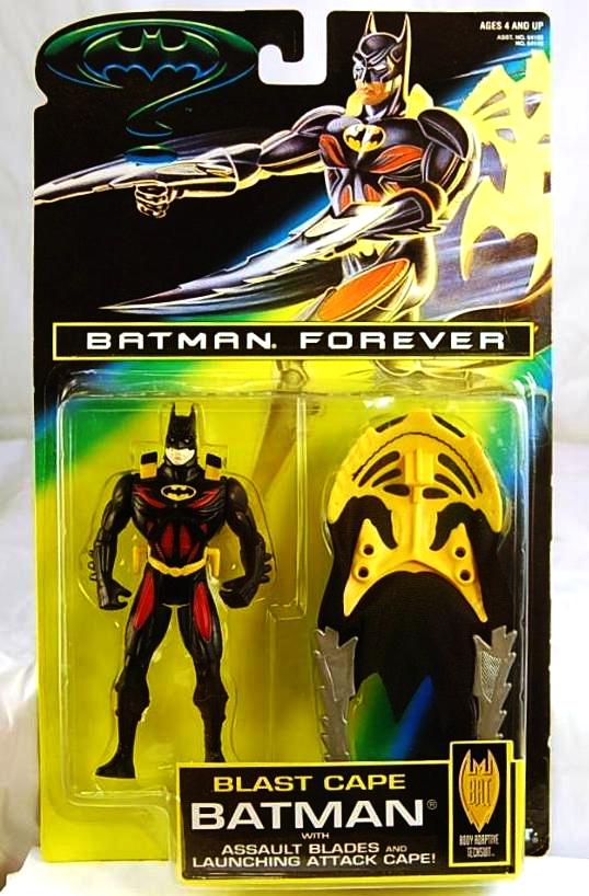 KENNER Boxed BATMAN FOREVER Movie Blast Cape 5" Carded Action Figure 1995 DC 