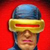 Cyclops “Gold w/Ruby Quartz Visor -Variant” (Marvel Legends Sentinel Series) “Rare-Vintage” (Series-10) 2005