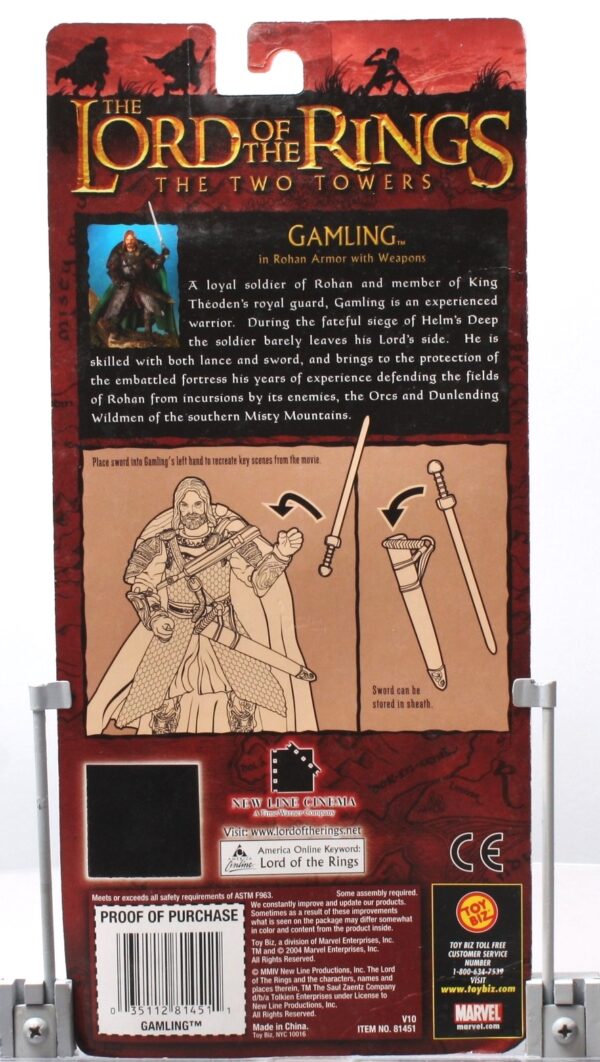 Gamling in Rohan Armor with Weapons (Red Trilogy Card)-1 Gamling in Rohan Armor with Weapons (Red Trilogy Card)-1