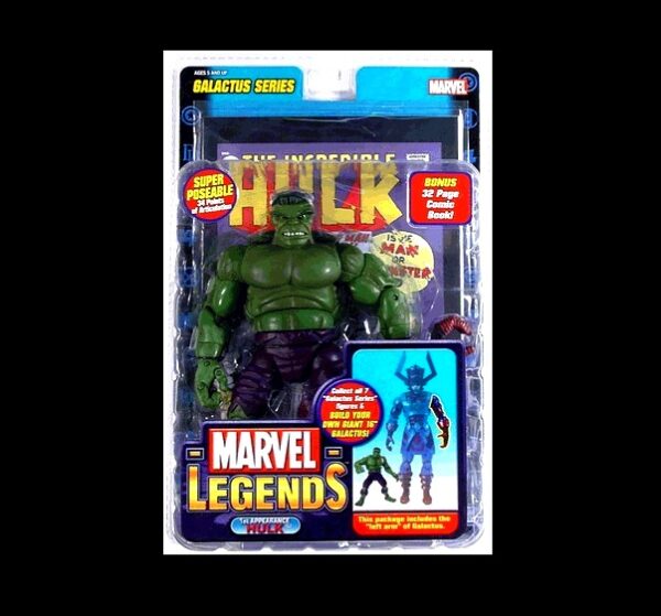 Hulk (“1st Appearance Green Variant”) “w/Galactus Left Arm” (Marvel Legends Galactus Series) “Rare-Vintage” (Series-9) 2005