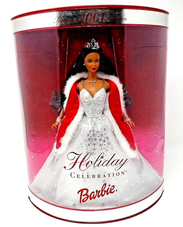 2001 Holiday Celebration Barbie Doll (AA)-000