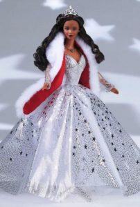 2001 Holiday Celebration Barbie Doll (AA)-2
