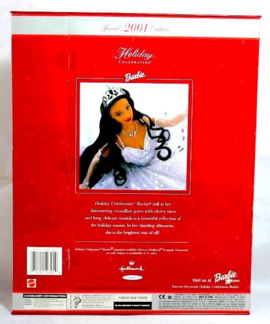 2001 Holiday Celebration Barbie Doll (AA)-4