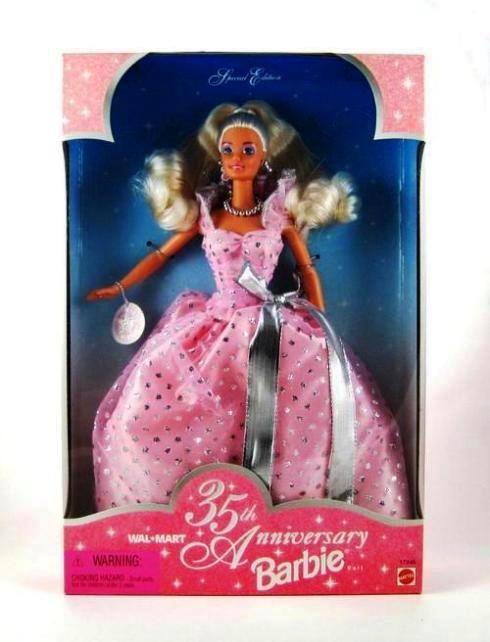 35th Anniversary Barbie (Walmart “Blonde” Exclusive Special Edition Barbie Series) “Rare-Vintage” (1997)