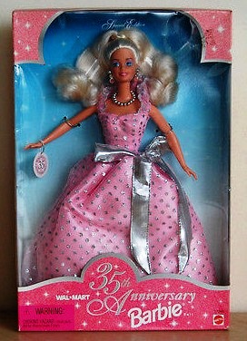 35th Anniversary Barbie (Walmart “Blonde” Exclusive Special Edition Barbie Series) “Rare-Vintage” (1997)