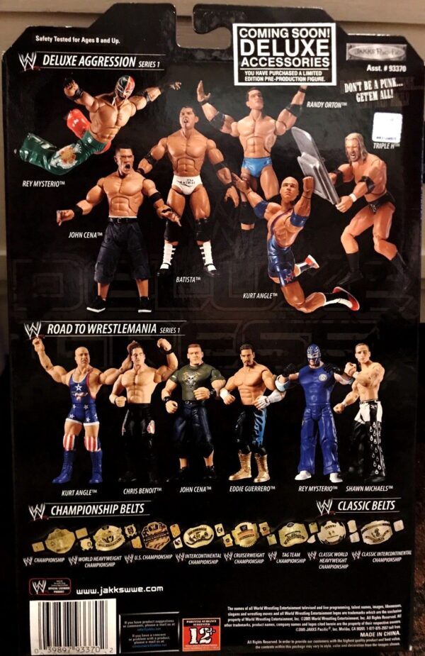 Rey Mysterio -"Revised Inner Packaging-Error!!” (WWE Deluxe Aggression 7″ Action Figure) Series-1B “Rare-Vintage” (2005)