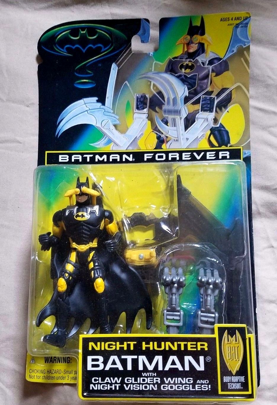 "1995" BATMAN FOREVER "NIGHT HUNTER BATMAN" W/CLAW GLIDER WING NEW $15 each 