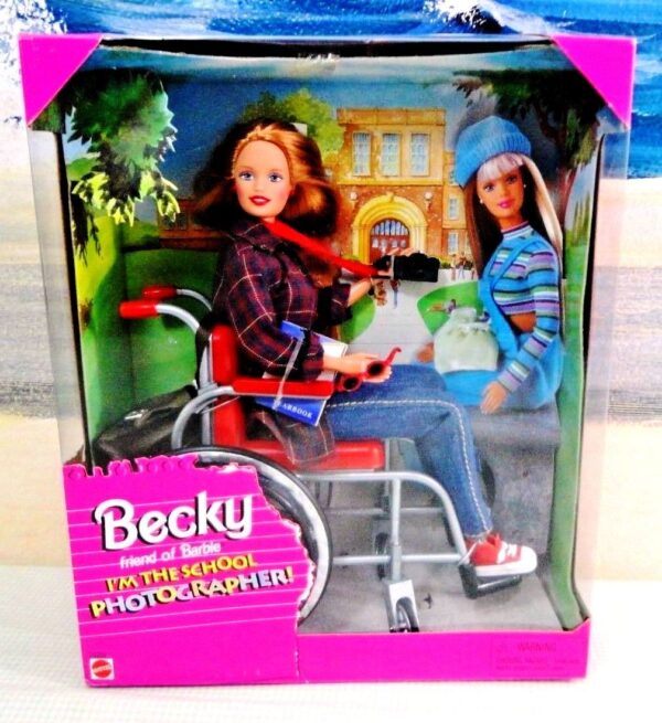 Becky School Photographer “In Wheelchair” (Mattel “Toys R Us Exclusive” Special Edition) “Rare-Vintage” (1998)