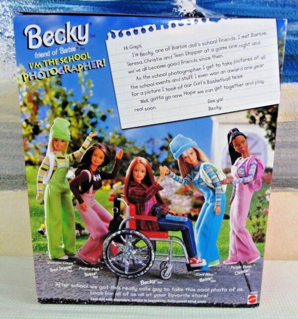 Becky School Photographer “In Wheelchair” (Mattel “Toys R Us Exclusive” Special Edition) “Rare-Vintage” (1998)