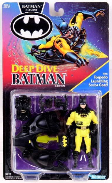 Deep Dive Batman with Torpedo Launching Scuba Gear! (Batman Returns Movie  Feature Film) “Rare-Vintage” (Series-1) 1991 » Now And Then Collectibles