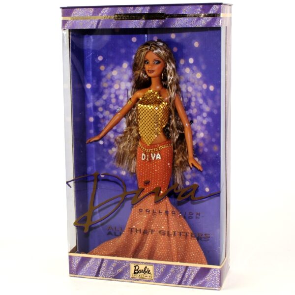 Diva Collection All That Glitters -1aba Diva “All That Glitters” Barbie-#2 (Diva Collection “Streak-Blonde” Collector Edition) "Rare-Vintage" (2002)
