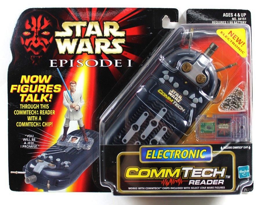 CommTech Reader “Electronic (.0000)” (“Star Wars Episode-1 Phantom Menace  CommTech Chip Hasbro Vintage Collection Series”) “Rare-Vintage” (1998) »  Now And Then Collectibles