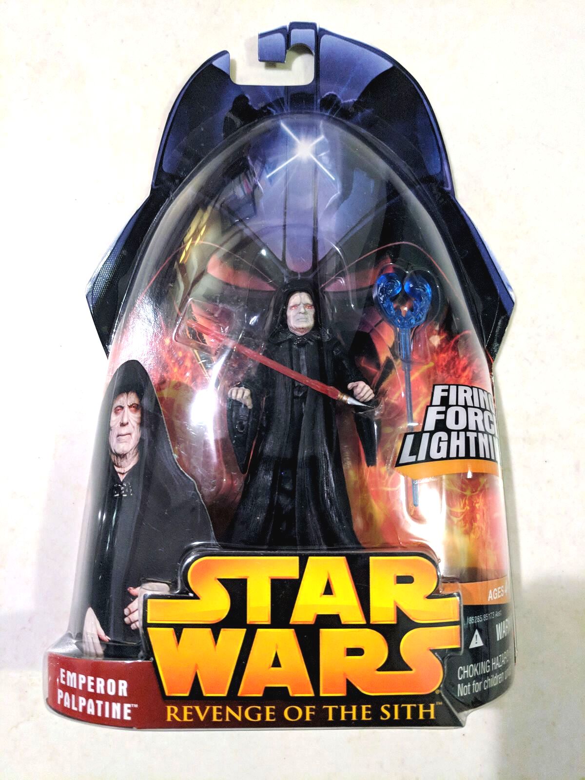 Revenge of the Sith Emperor Palpatine Firing Force Lightning Action Figure for sale online Hasbro Star Wars 