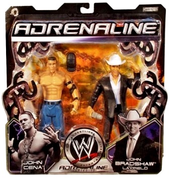 John Cena (vs) John Bradshaw Layfiel-(JBL)! (WWE Adrenaline 2 Pk “Rivalry Series”!) 7″ Action Figures (Series-15) “Rare-Vintage” (2005)