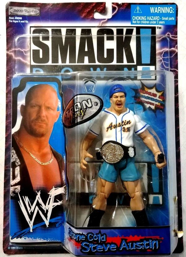 Stone Cold Steve Austin WWF Smack Down Serie 1999-1a Stone Cold Steve Autsin -“Tron Ready Series”! (“WWF Smack Down”) Series-1 “Rare-Vintage” (1999)