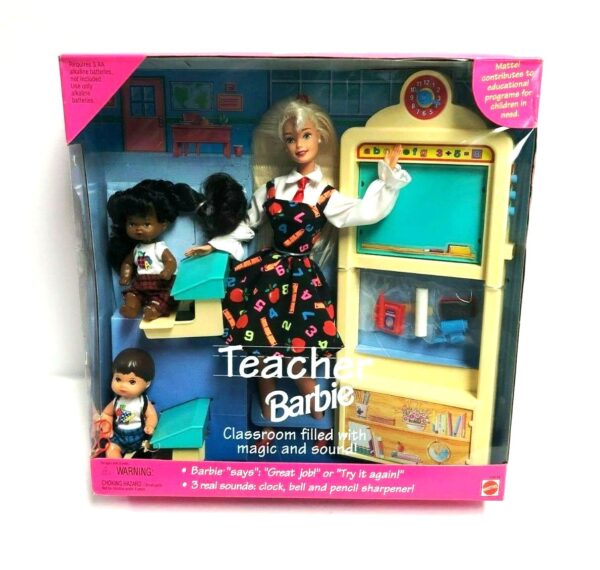 Teacher Barbie Blonde with AA and Hispanic Children (0)
