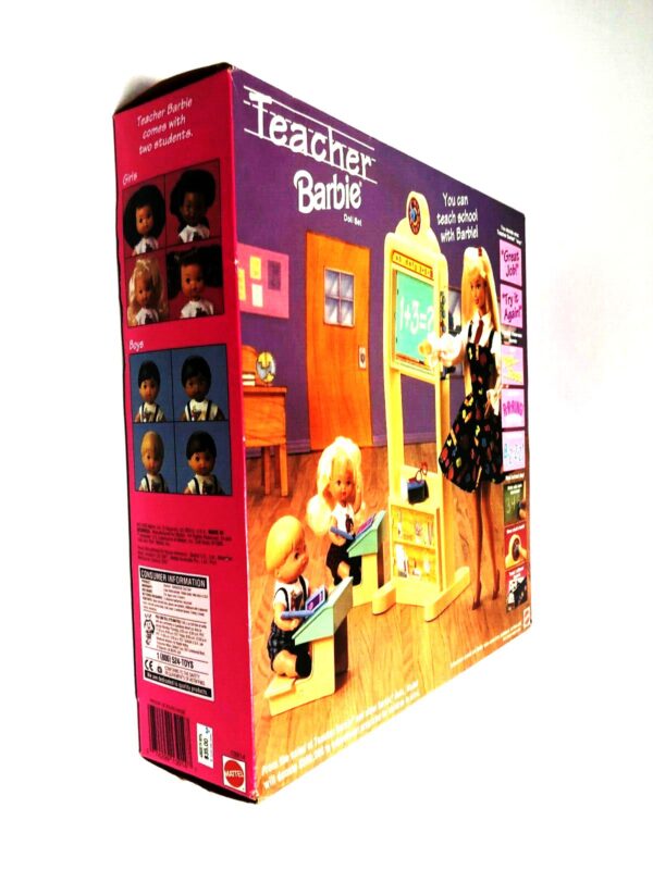 Teacher Barbie Blonde with AA and Hispanic Children (3)