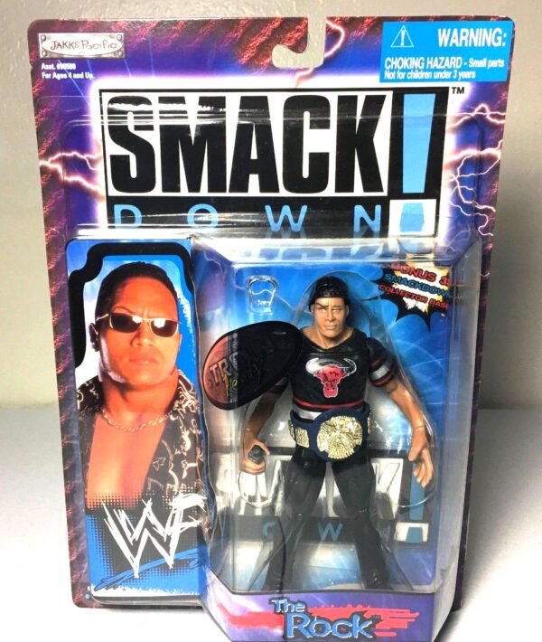 The Rock (Tron Ready Series)Smack Down 1999-1 The Rock -“Tron Ready Series”! (“WWF Smack Down”) Series-1 “Rare-Vintage” (1999)