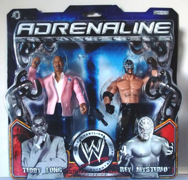 Theodore ("Terry") Long (&) Rey Mysterio! (WWE Adrenaline 2 Pk “The General-Manager-Team Series”!) 7″ Action Figures (Series-13) “Rare-Vintage” (2005)