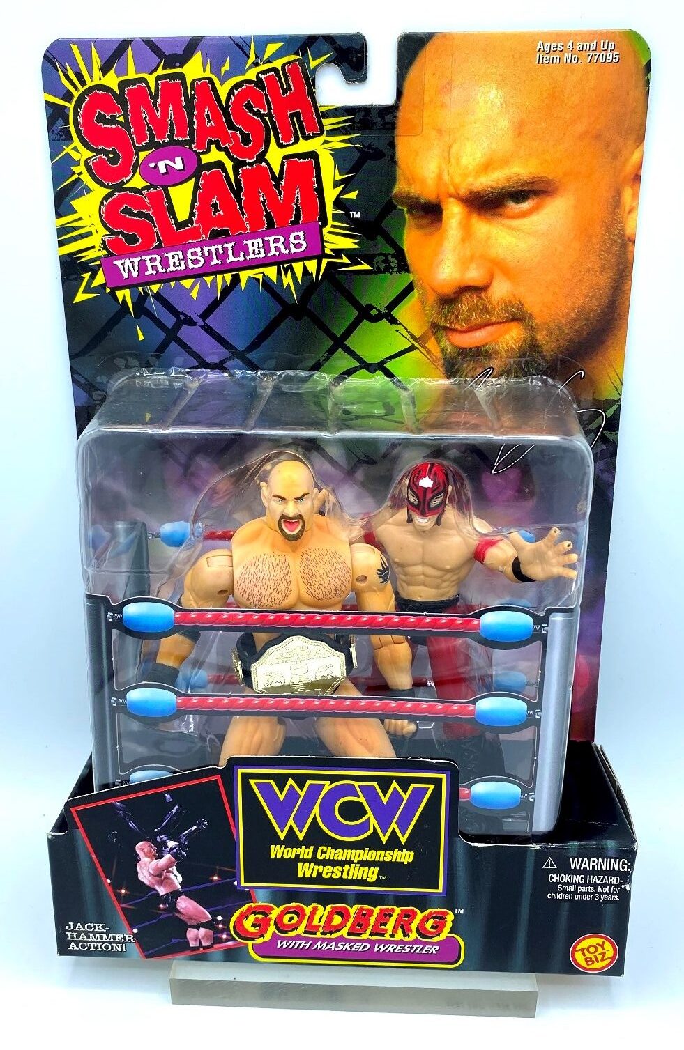 1999 Toybiz WCW Smash N Slam Goldberg Wrestling Figure 