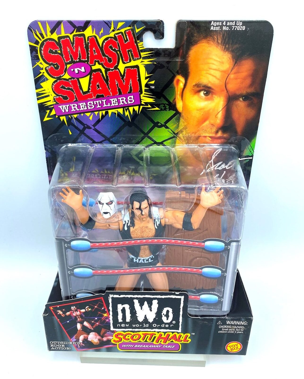 Scott Hall NWO Smash N Slam Action Figure 1999 ToyBiz WCW WWE WWF for sale online 