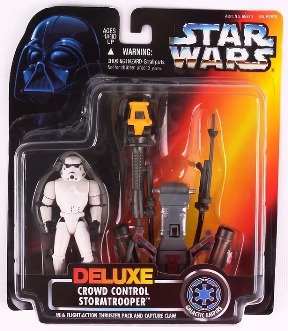 Kenner Star Wars Power Of The Force Deluxe Crowd Control Stormtrooper Action Figure for sale online