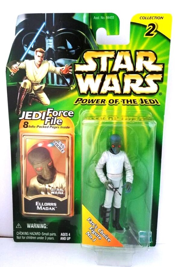 Ellorrs Madak (.0400)-01 Ellorrs Madak “Duros -(#.0400)” (Star Wars “POTJ-Jedi Force File Kenner/Hasbro Vintage Series Collection II”) “Rare-Vintage” (2000)