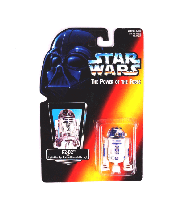R2-D2 (Light-Pipe Eye Port and Retractable Leg)-0 (1) R2-D2 “w/Light-Pipe Eye Port and Retractable Leg-Non Hologram!” #.00 (Star Wars “The Power Of The Force” Kenner Vintage Collection) “Rare-Vintage” (1995)