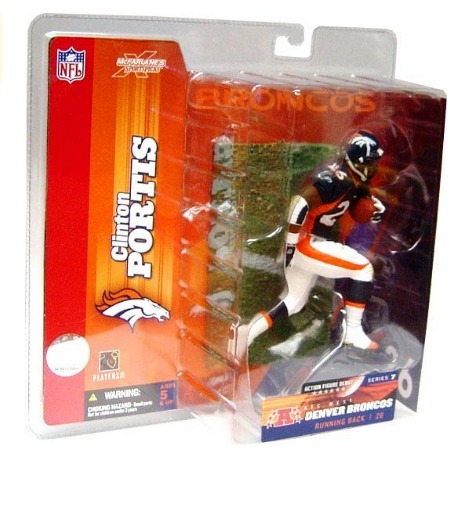 Clinton Portis ("Rookie Denver Broncos RB, No. 26 Dirty Blue Jersey") Series-07 (2004)