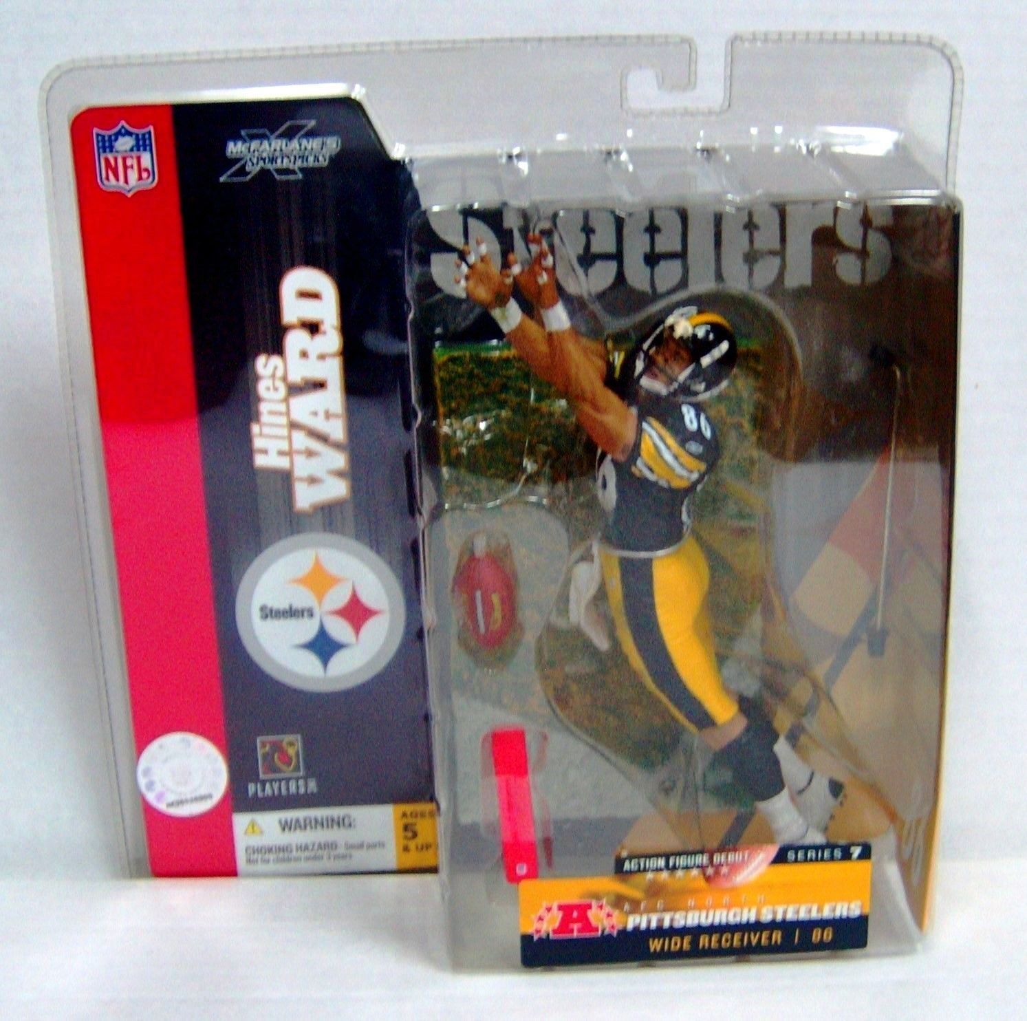 Hines Ward ("Rookie Pittsburgh Steelers WR, No. 86 Dirty Black Jersey") Series-07 (2004)