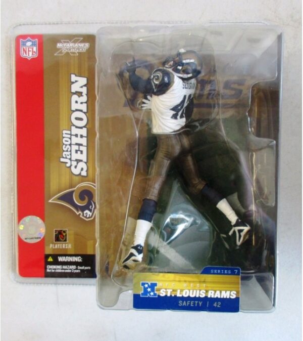Jason Sehorn ("St Louis Rams Safety, No. 42 White Jersey Chase-Variant") Series-07 (2004)