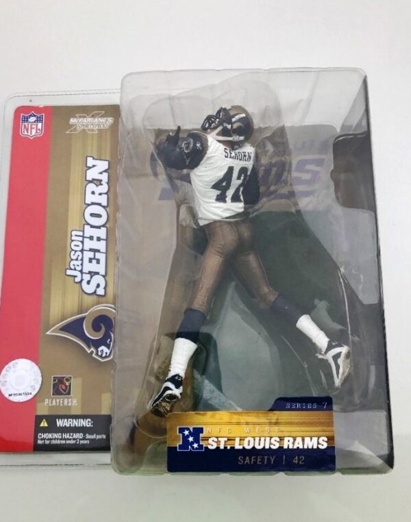 Jason Sehorn ("St Louis Rams Safety, No. 42 White Jersey Chase-Variant") Series-07 (2004)