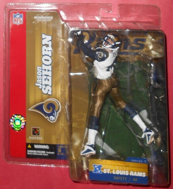 Jason Sehorn ("St Louis Rams Safety, No. 42 White Jersey Chase-Variant") Series-07 (2004)