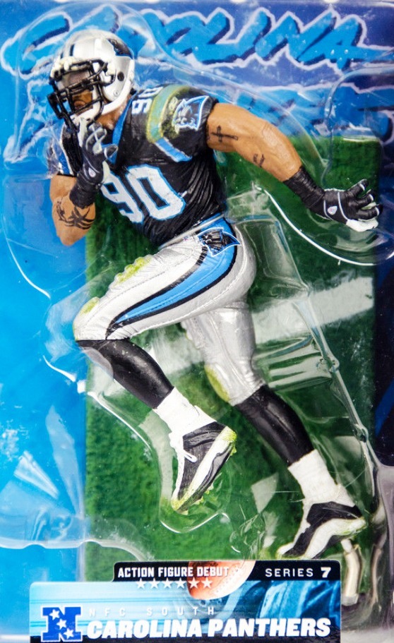 Julius Peppers ("Rookie Carolina Panthers DE, No. 90 Dirty Black Jersey") Series-07 (2004)