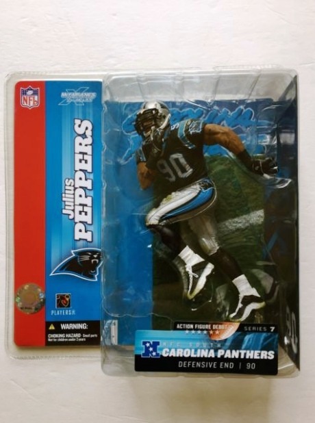 Julius Peppers ("Rookie Carolina Panthers DE, No. 90 Dirty Black Jersey") Series-07 (2004)