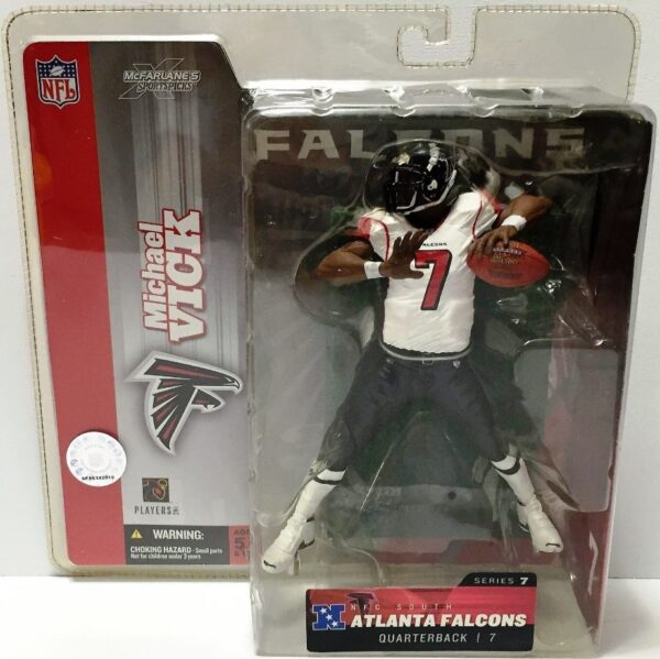 Michael Vick ("Atlanta Falcons QB, No. 7 Clean White Jersey") Series-07 (2004)