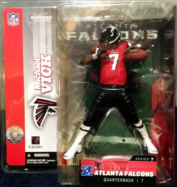 Michael Vick ("Atlanta Falcons QB, No. 7 Red Jersey Variant") Series-07 (2004)