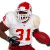 1- Priest Holmes (White-Jersey) with nose tape-G