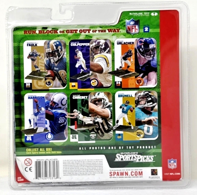 2001 McFarlane NFL Brian Urlacher (Rookie Bloody-Dirty Jersey) (2)