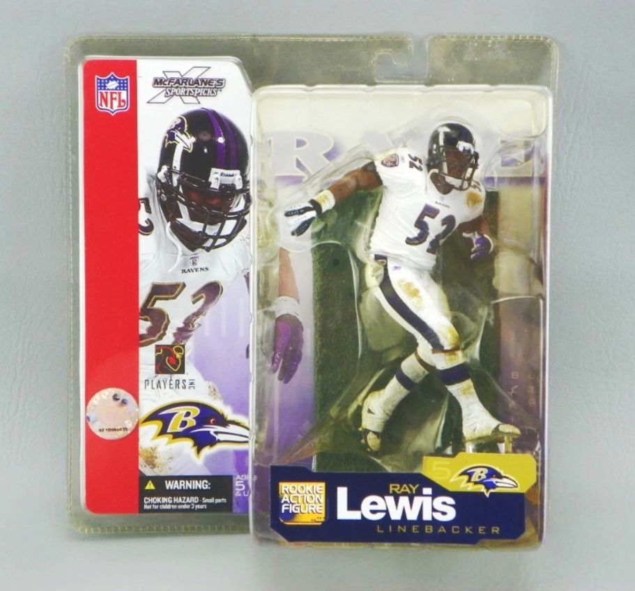 2002 McFarlane NFL Ray Lewis (Rookie -Dirty White Jersey) (1)