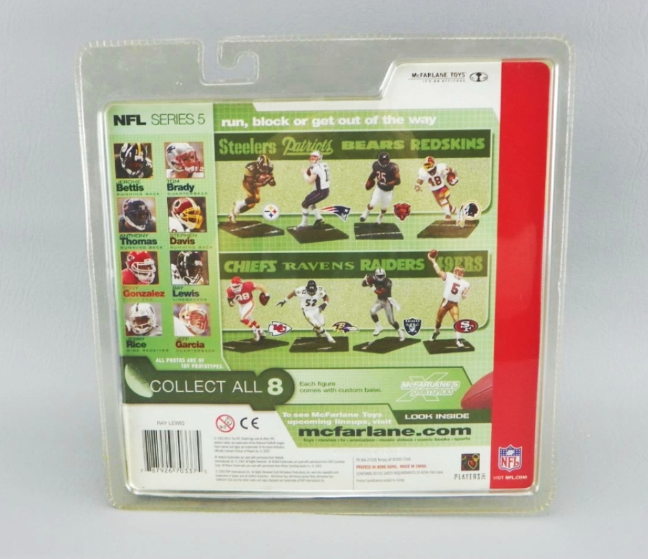 2002 McFarlane NFL Ray Lewis (Rookie -Dirty White Jersey) (2)