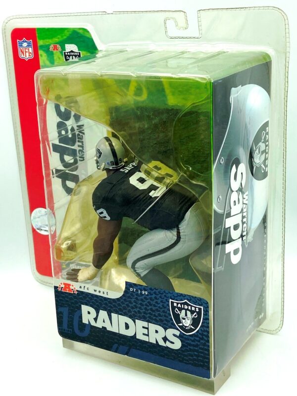 Vintage 2004 McFarlane Sportspicks NFL Warren Sapp Series-10 Action Figure ("Black Jersey Chase") Team: (Raiders) "NOT INCLUDED" in the Regular Release set "Factory Sealed Clear Protective Clamshell “Rare-Vintage” (2004)