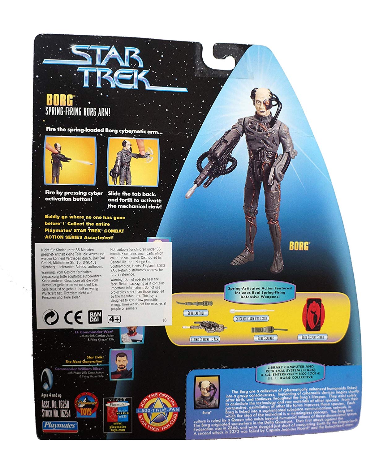 Star Trek Warp Factor Series 1 BORG Galactic Gear Figure Playmates 1997 NEW 
